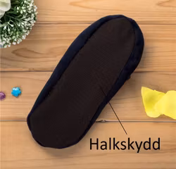 Varma tofflor med halkskydd - BRUN