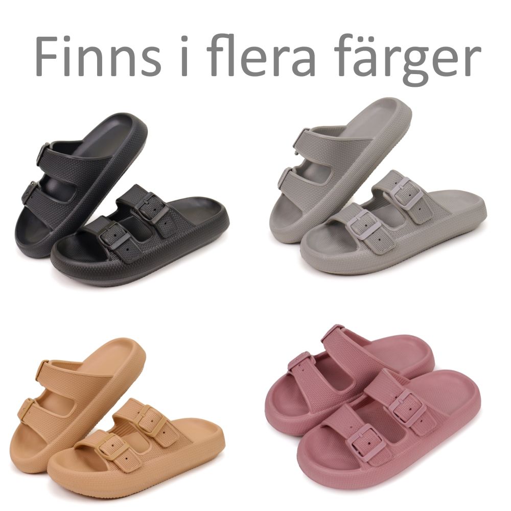 Premium Justerbara Cloud Tofflor MÖRKGRÅ - mjuka & stötdämpande