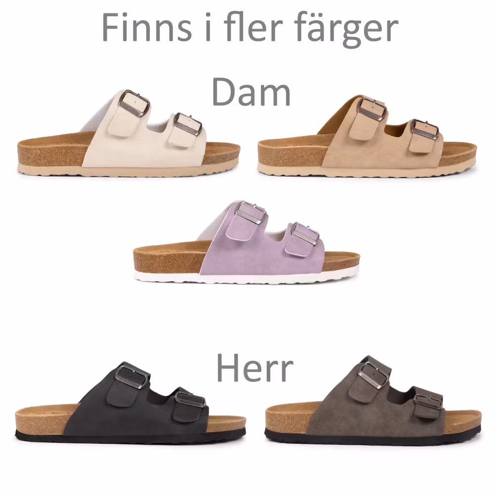 Biosandaler HERR fotriktig korksula, SVART