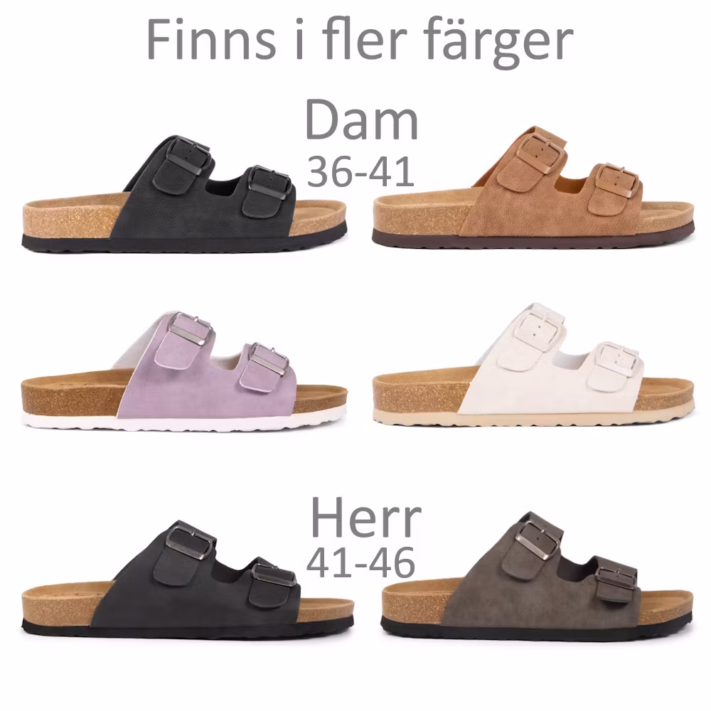 Biosandaler DAM fotriktig korksula, SVART