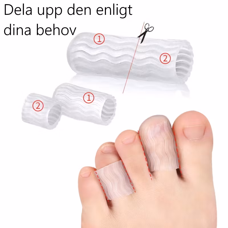 Tåhätta, tåskydd genomskinlig 2st
