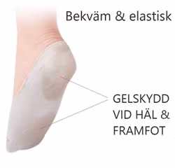 Låga strumpor, gel i hälen & framfoten BEIGE