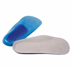 Skoinlägg 3/4, stötdämpning, hälskydd mot hälsporre, fotvalvstöd, gel