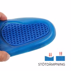 Skoinlägg 3/4, stötdämpning, hälskydd mot hälsporre, fotvalvstöd, gel