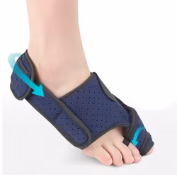 Hallux valgus korrigerande stödskena i textil