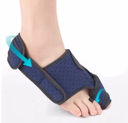 Hallux valgus korrigerande stödskena i textil