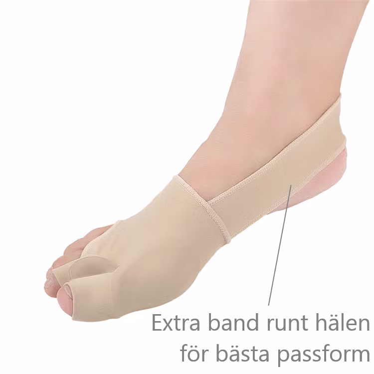 Hallux valgus korrigerande stortåstöd & tåseparerare, mjuk textil 2st