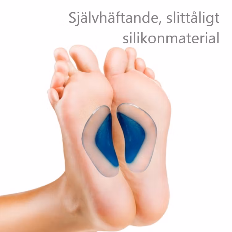 Skoinlägg, gelkudde med fotvalvsstöd, självhäftande 2st