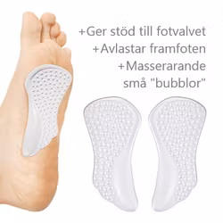 Skoinlägg, självhäftande silikonkudde med fotvalvsstöd 2st