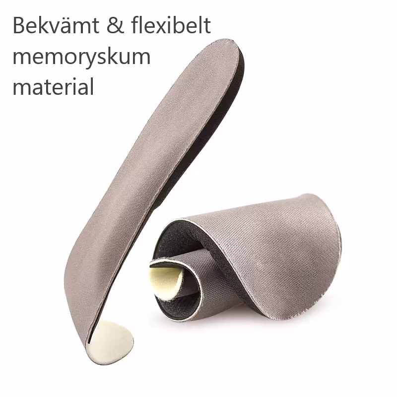 Skoinlägg, halvsula, memoryfoam, fotvalvsstöd, hälsporre