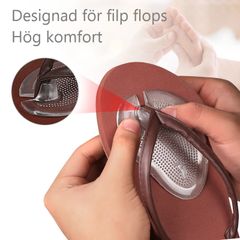 Framfotsinlägg, flip-flop, självhäftande silikon 2st