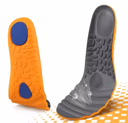 Skoinlägg, högelastisk, stötdämpning för häl & framfot, massage, skum