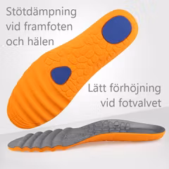 Skoinlägg, högelastisk, stötdämpning för häl & framfot, massage, skum