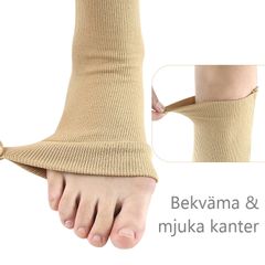 Stödstrumpor, öppen tå, blixtlås, Klass 2, 23-32mmHg BEIGE