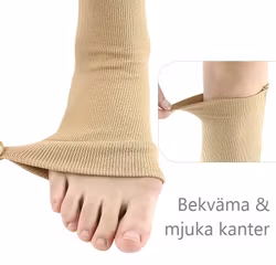 Stödstrumpor, öppen tå, blixtlås, Klass 2, 23-32mmHg BEIGE