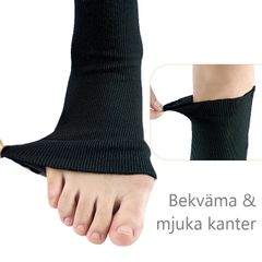 Stödstrumpor, öppen tå, blixtlås, Klass 2, 23-32mmHg SVART