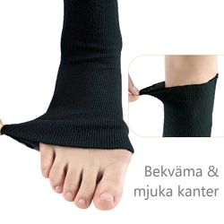 Stödstrumpor, öppen tå, blixtlås, Klass 2, 23-32mmHg SVART