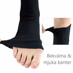 Stödstrumpor, öppen tå, blixtlås, Klass 2, 23-32mmHg SVART