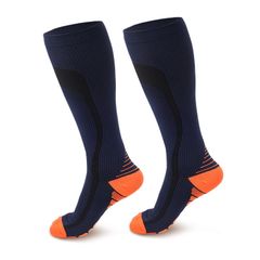 Stödstrumpor Aktiv Klass 1, 15-21mmHg, BLÅ/ORANGE