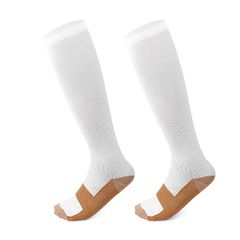 Stödstrumpor Komfort, Klass 1, 15-21mmHg VIT/BRUN