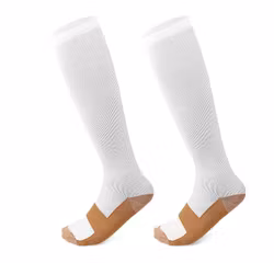 Stödstrumpor Komfort, Klass 1, 15-21mmHg VIT/BRUN