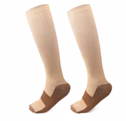 Stödstrumpor Komfort, Klass 1, 15-21mmHg BEIGE/BRUN