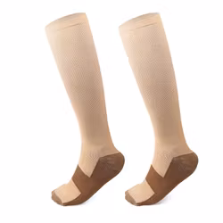 Stödstrumpor Komfort, Klass 1, 15-21mmHg BEIGE/BRUN