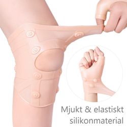 Knäskydd- & handledstöd kit, magnetterapi, mjuk silikon