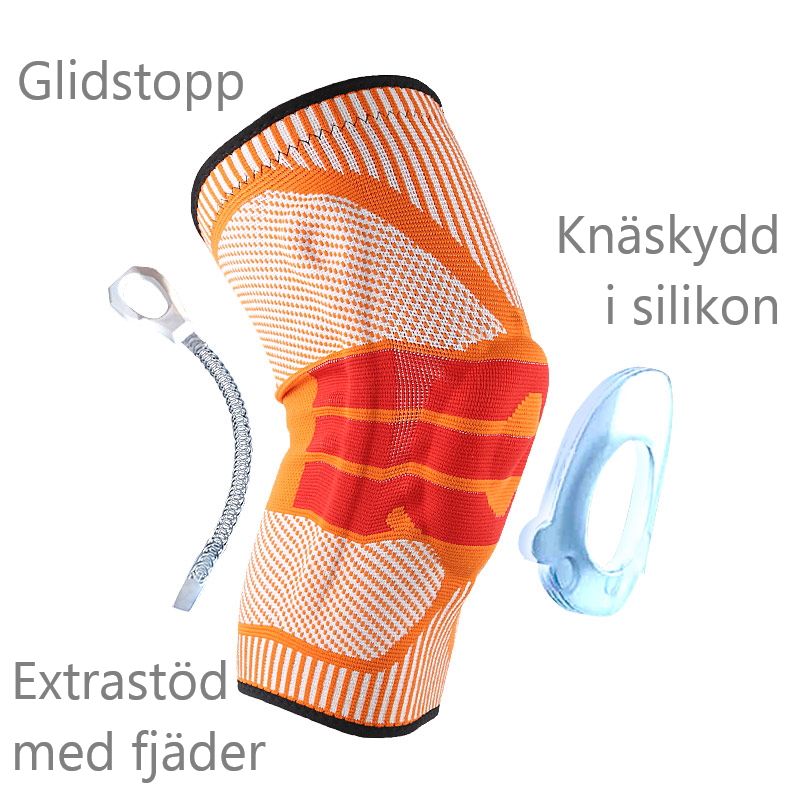 Knäskydd med fjäder ORANGE