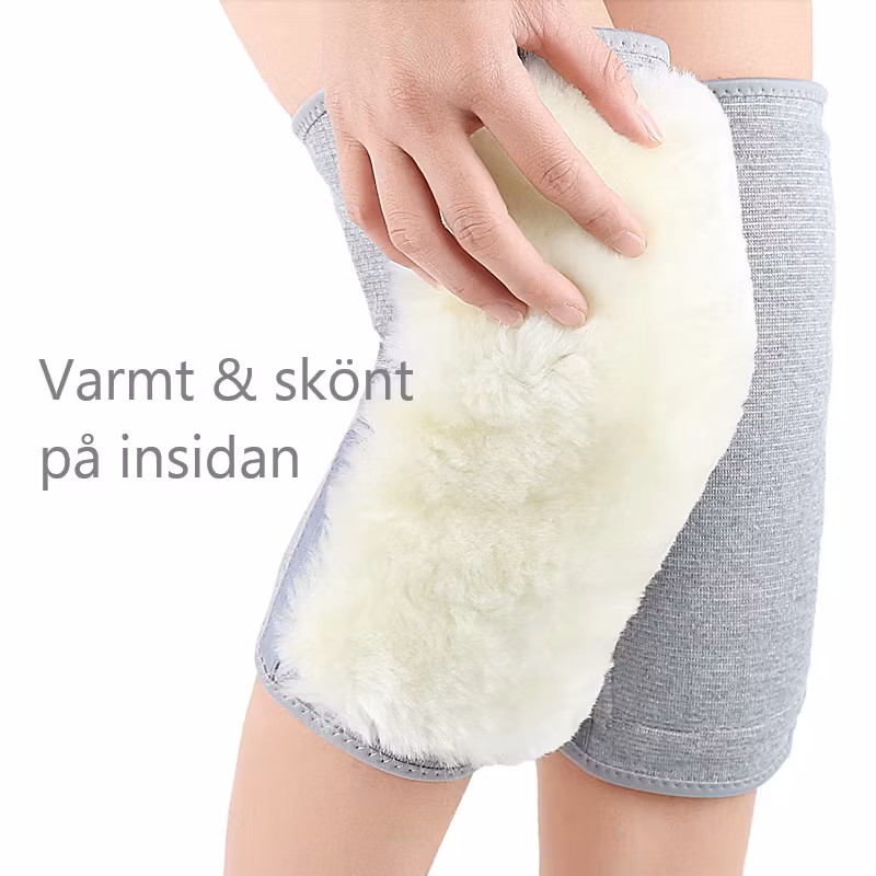 Knävärmare med stöd, ull, 1 par