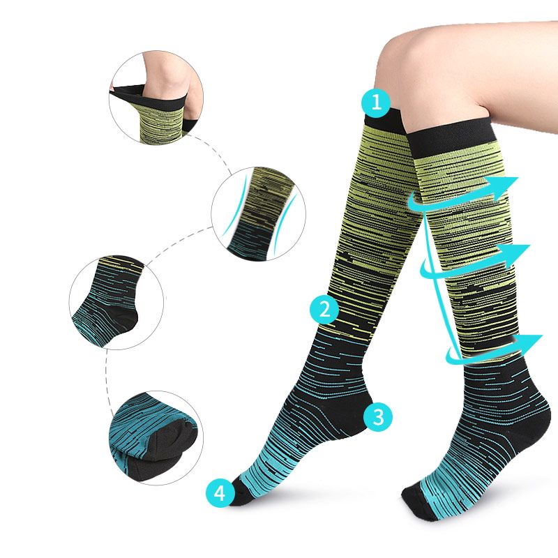 Stödstrumpor Yoga Klass 1, 15-21mmHg, GRÖN