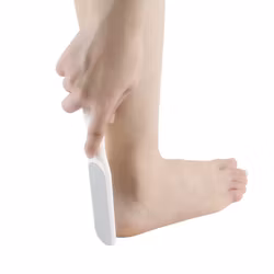 Fotfil, dubbelsidig, vit