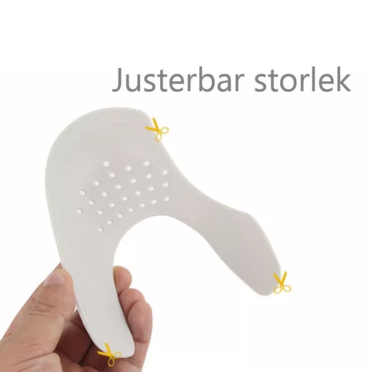 Crease skydd, mot skoveck, skoformare VIT, 1 par