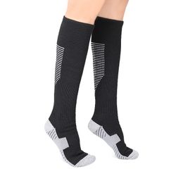 Strumpor, varm, höga, ONE SIZE, SVART/VIT