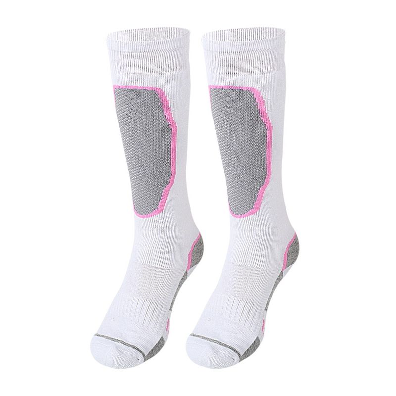 Strumpor, varm, WOMAN SIZE, VIT/ROSA