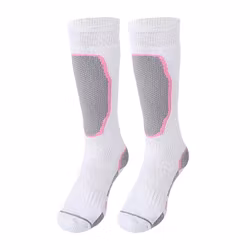 Strumpor, varm, WOMAN SIZE, VIT/ROSA