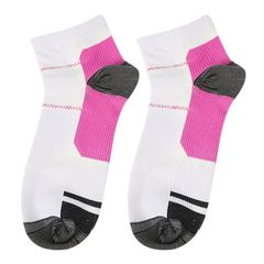 Ankelstrumpor, stöd för ankel & fotled, kompression, VIT-ROSA