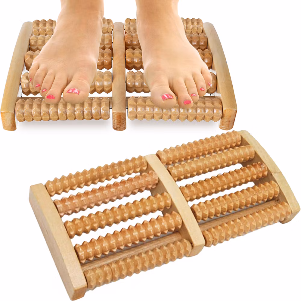 Fotmassage roller, trä