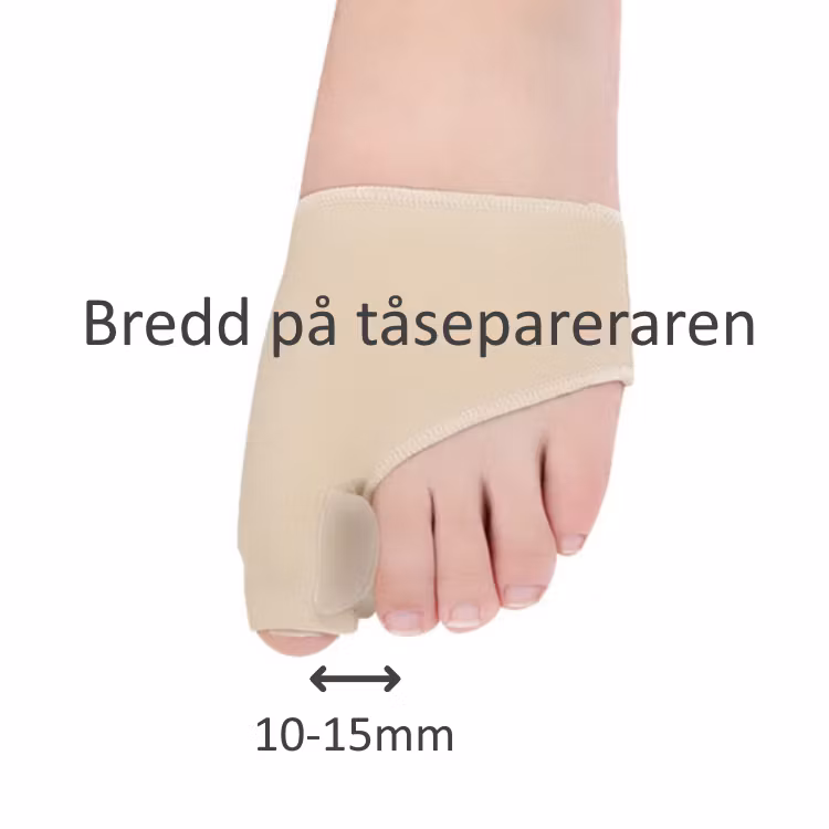 Hallux valgus korrigerande stöd med tåseparerare 2st