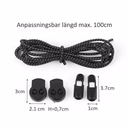 Skosnöre knytfri, självlåsande, reflekterande, elastisk