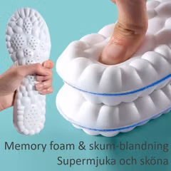 Skoinlägg 4D Cloud, memoryskum, stötdämpning, andningsbar