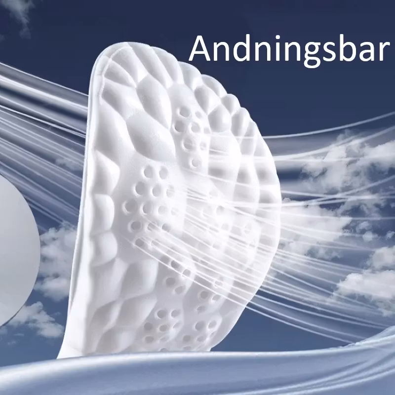 Skoinlägg 4D Cloud, memoryskum, stötdämpning, andningsbar