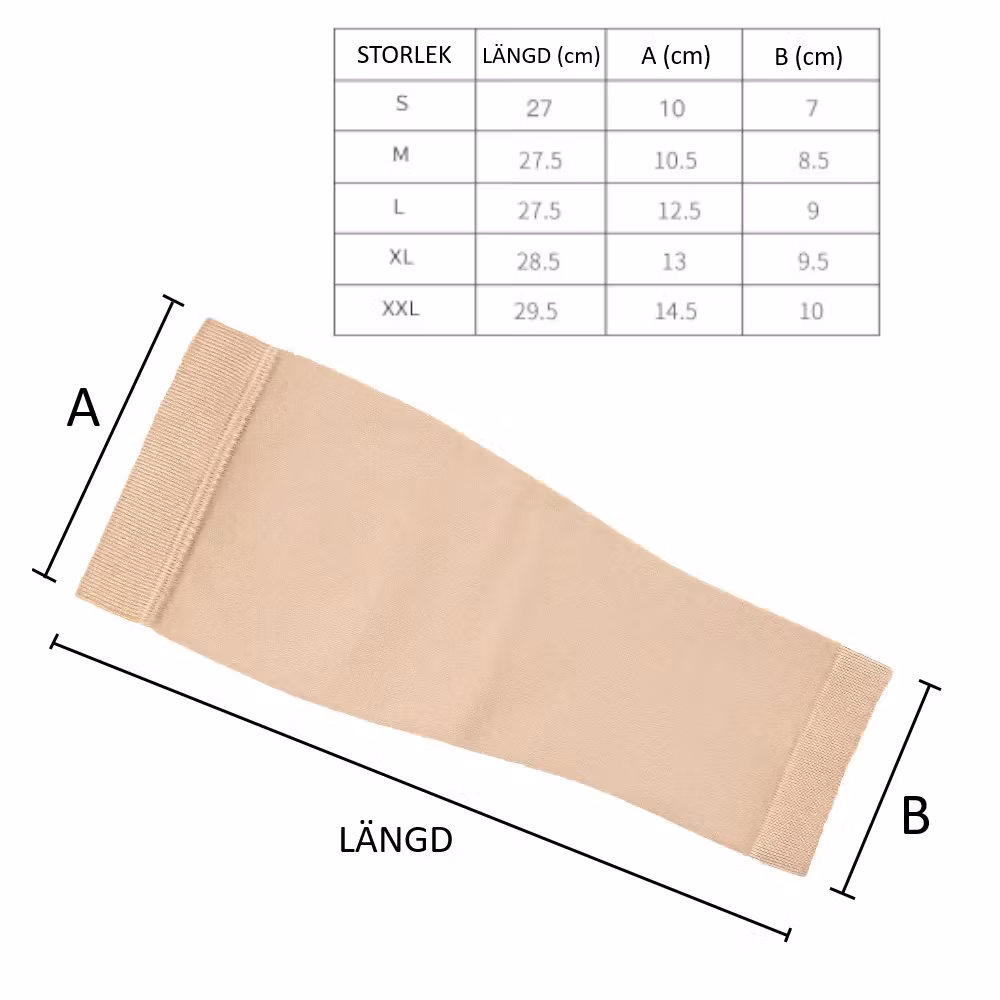 Stödstrumpor, vader, mjuk, Klass 2, 23-32mmHg BEIGE