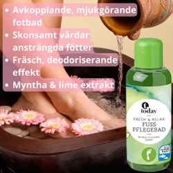 Today fotbad, fresh & relax, mjukgörande med mynta och lime extrakt 200ml