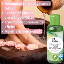 Today fotbad, fresh & relax, mjukgörande med mynta och lime extrakt 200ml