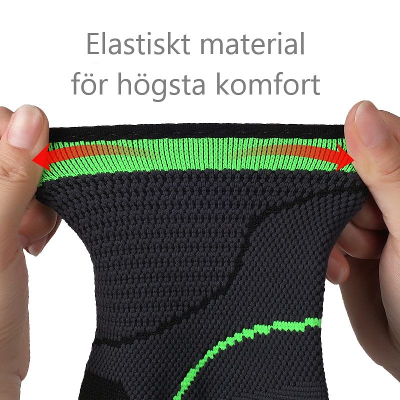 Fotledsstöd med kompression & spännrem SVART/GRÖN
