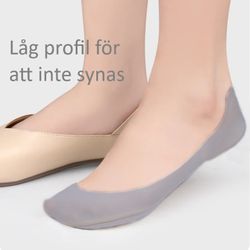 Låga strumpor, mjuka kuddar i hälen & framfoten GRÅ