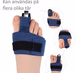 Tåstöd med skena, stukad, skadad tå