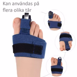 Tåstöd med skena, stukad, skadad tå
