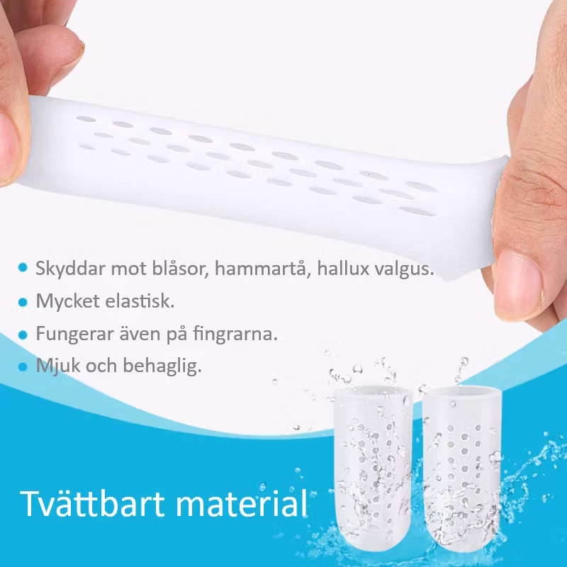 Tåskydd, ventilerade, mjuk silikon, 2st